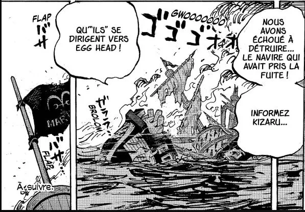 navy boat destroyed chapter 1105 one piece