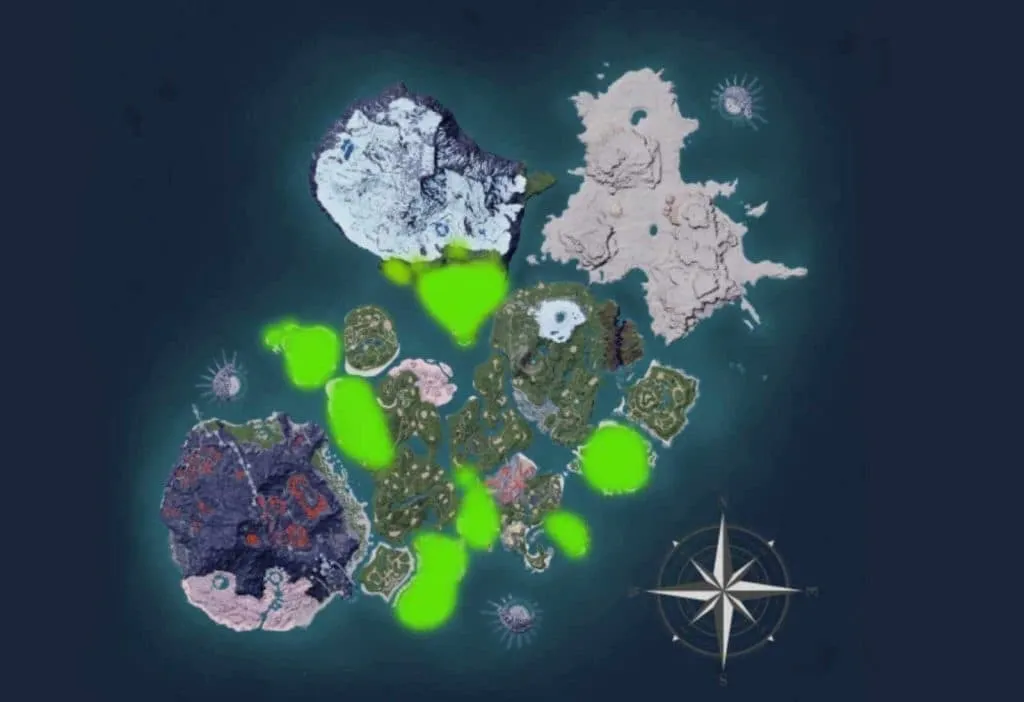 Mammorest locations in Palworld