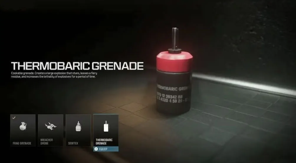 Grenade thermobarique MW3