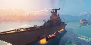 LEGO Fortnite player recreates impressive working battleship