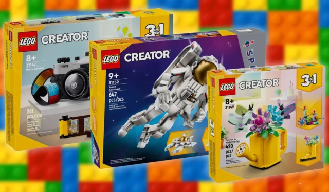 New LEGO Creator 3-in-1 sets: Retro Camera, Astronaut, Peacock, and more