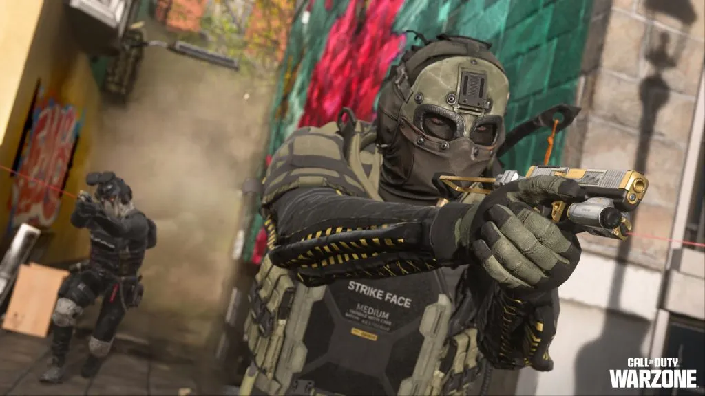 Warzone Operator with a pistol