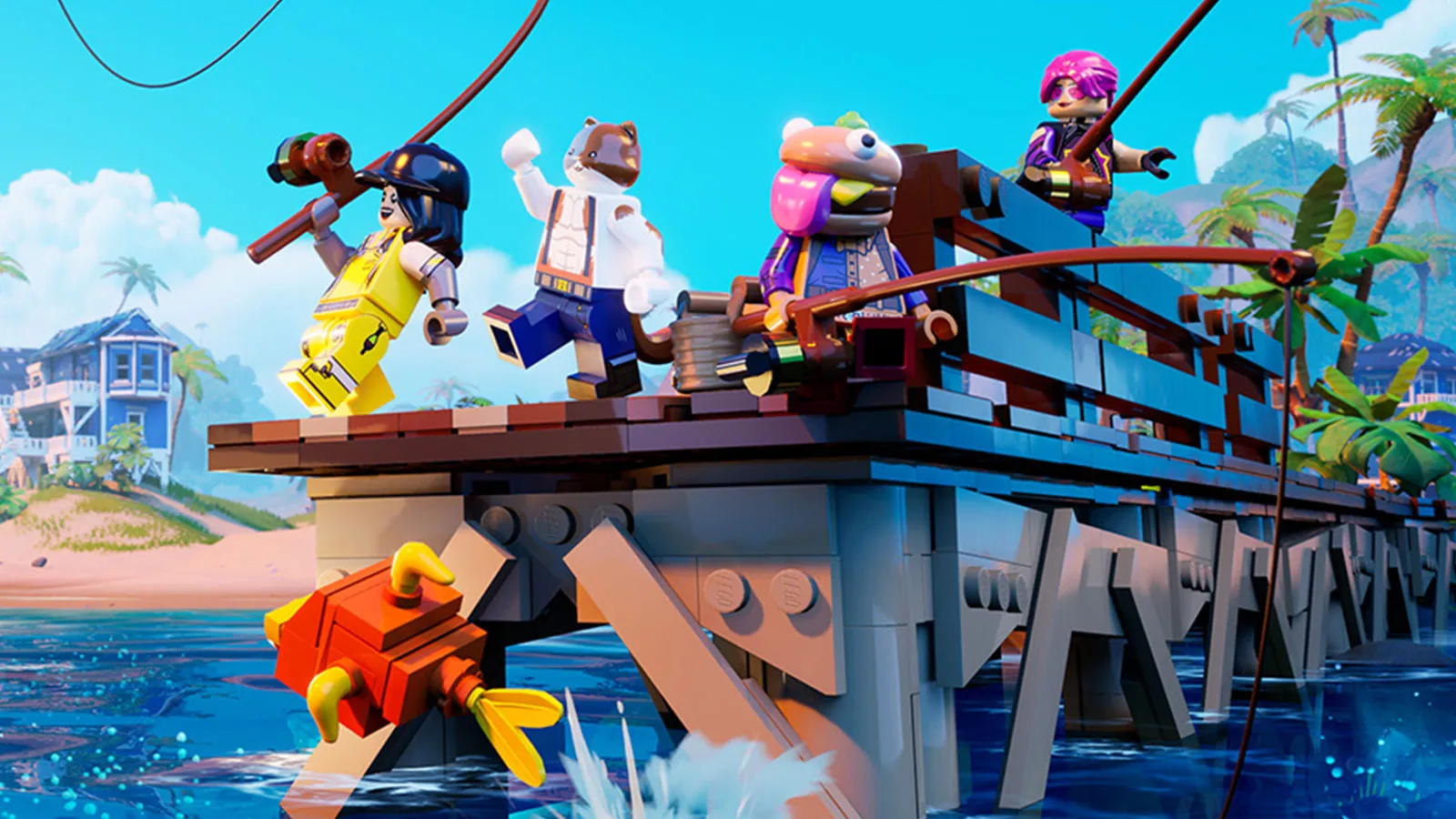 LEGO Fortnite 28.30 patch note: Fishing rod, compass, new styles…