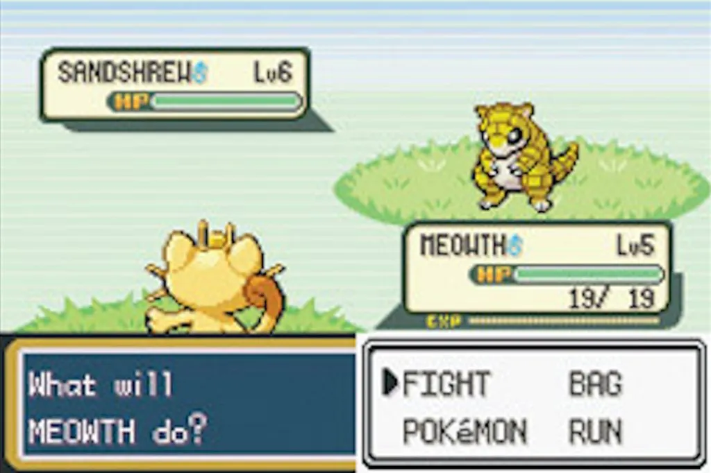 Battle in Pokémon FireRed and LeafGreen