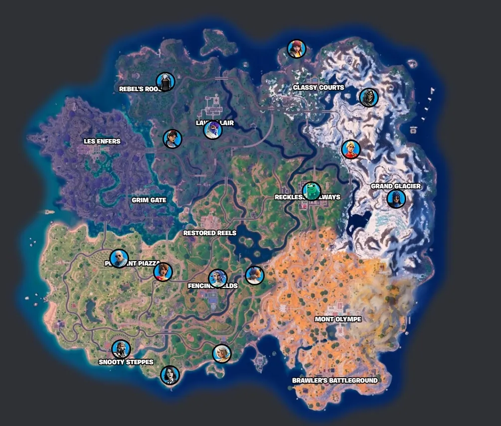 Fortnite NPC Chapter 5 Season 2 Map