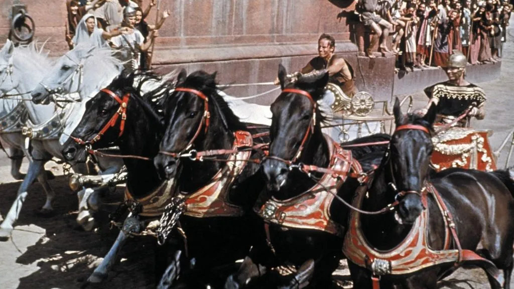 chariot race in ben-hur