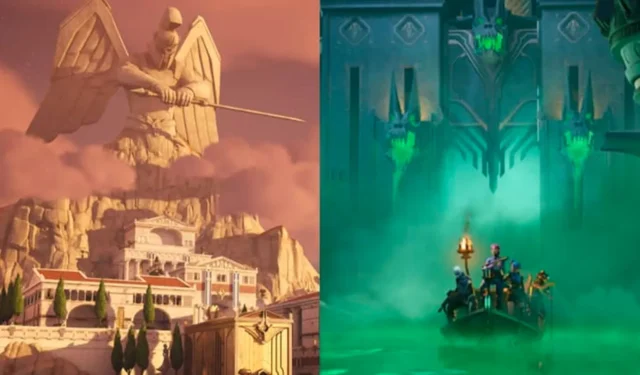 The new cities of Fortnite Chapter 5 Season 2: Olympus, Underworld…