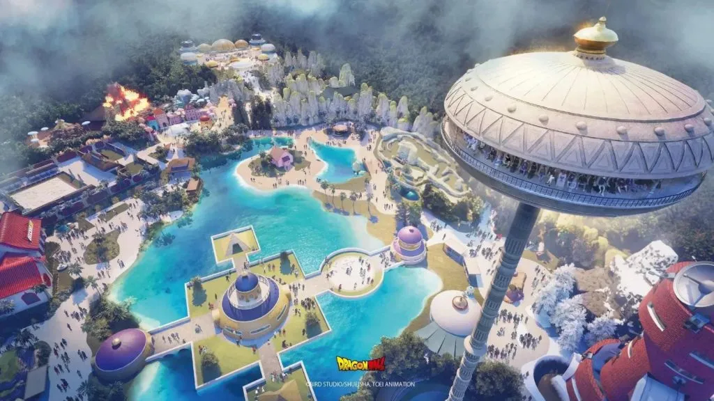 concept art of karin tower in dragon ball amusement park