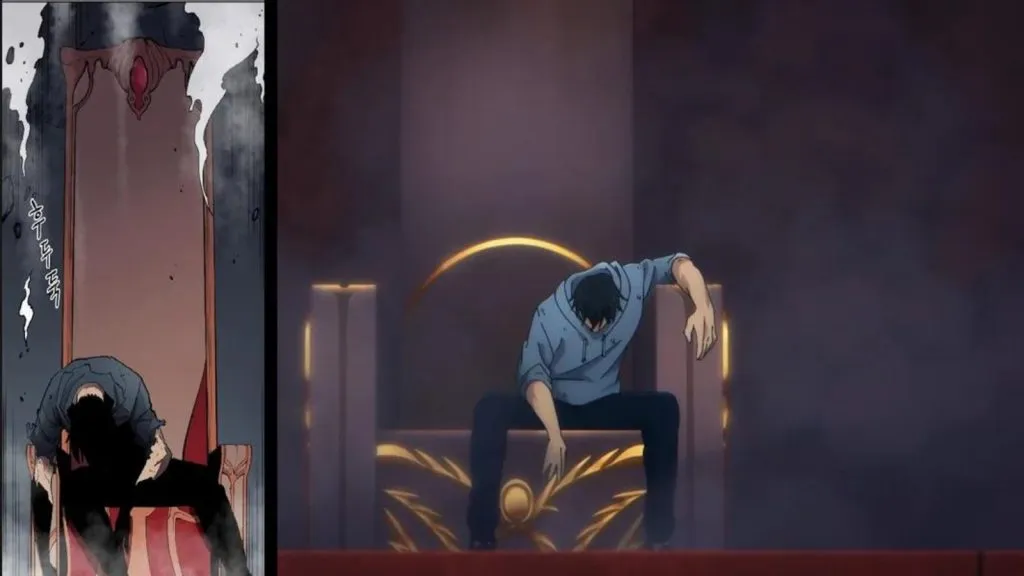 Sung Jinwoo in episode 11 of Solo Leveling anime compared to manhwa